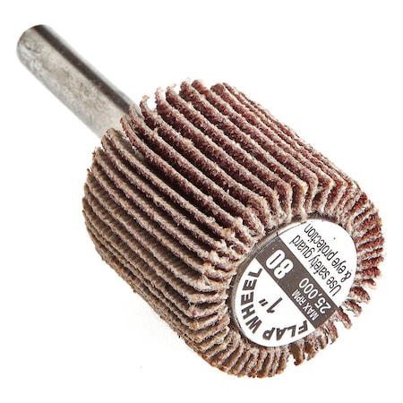 Forney Flap Wheel, Shank Mounted, 1 in x 1 in 60191